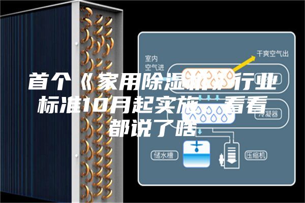 首個(gè)《家用除濕機(jī)》行業(yè)標(biāo)準(zhǔn)10月起實(shí)施，看看都說了啥